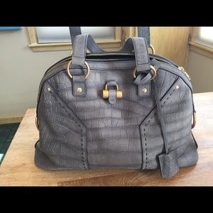 Yves Saint Laurent medium Muse croc embossed NWT